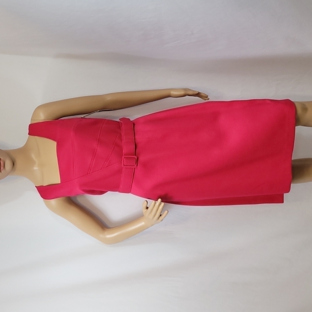 𝅺David Meister Texture Pink Sheath Dress